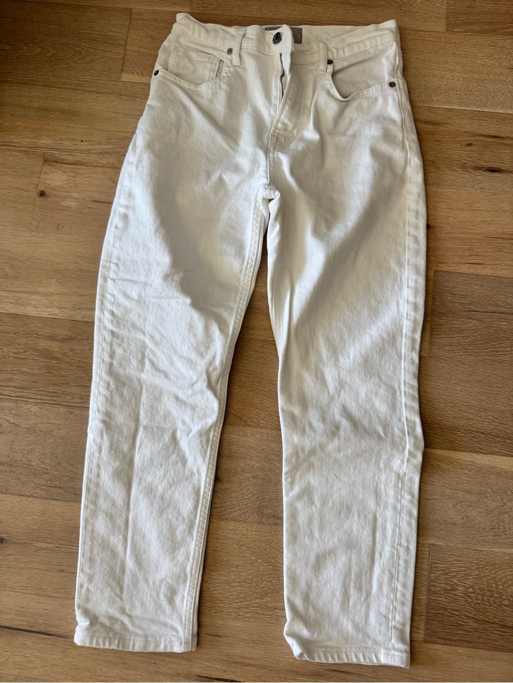Everlane highrise Straight Leg Jeans in White
